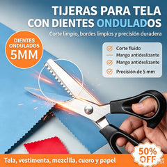 🎁2 piezas 27 euro🧵✂️ Tijeras de zig-zag de acero inoxidable – Tijeras para tela de 9,1 pulgadas para costura, acolchado, confección y manualidades