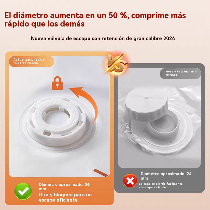 🧺 5 artículos por 29 euros 💨 Bolsa de almacenamiento al vacío grande y compresible: no requiere bomba, es a prueba de fugas e ideal para ahorrar espacio en maletas y en casa ✈️
