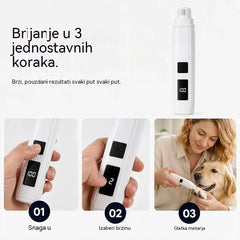 📢📢 50% popusta! 🐱🐶 Električna turpija za nokte za kućne ljubimce s LED indikatorom napajanja