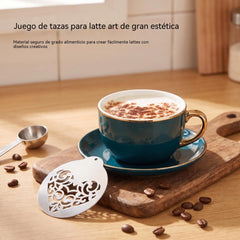 ☕ Molde de acero inoxidable 304 para arte latte de café