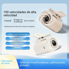 🔥 AR29 Ventilador portátil recargable con clip – 100 velocidades y potente flujo de aire