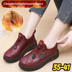 🌈⛄[35-41] nuevas zapatillas cómodas de otoño e invierno, suela suave, cuero genuino