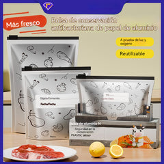 🔥🔥Un total de 30 bolsas de papel de aluminio antibacterianas, súper fáciles de usar, para conservar la frescura.