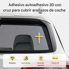 🔥【Juego de 4 piezas】✝️Emblema, insignia o adhesivo de metal con forma de cruz para coche o motocicleta