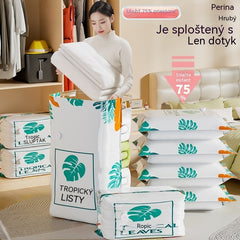 🧳【5-dielna sada】💨 Veľké, stlačiteľné vákuové úložné vrecko: nevyžaduje pumpičku, je nepriepustné a ideálne na úsporu miesta v kufri a doma ✈️