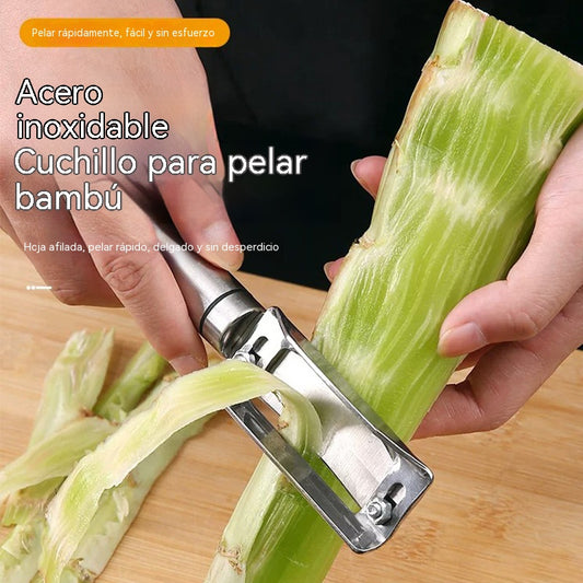 🔥Compre 1 y obtenga 1 gratis（2 piezas）Pelador multifuncional de acero inoxidable con ancho de pelado ajustable