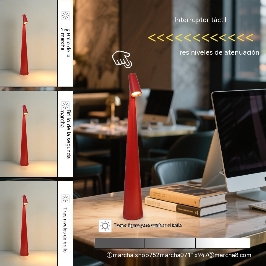 Lámpara de mesa/luz nocturna ajustable, lámpara de dormitorio portátil con sensor táctil | Carga USB