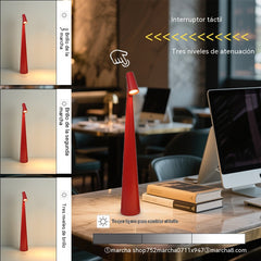 Lámpara de mesa/luz nocturna ajustable, lámpara de dormitorio portátil con sensor táctil | Carga USB