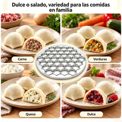 🥟✨ Molde para Dumplings 37 Cavidades | Prensa Antiadherente para Empanadillas y Gyoza | Fácil Desmolde 🥟