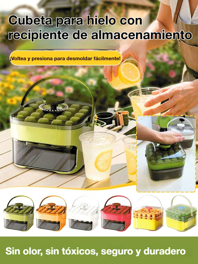🔥 Molde para hielo 🧊 Simplemente presione el molde para hacer cubitos de hielo.