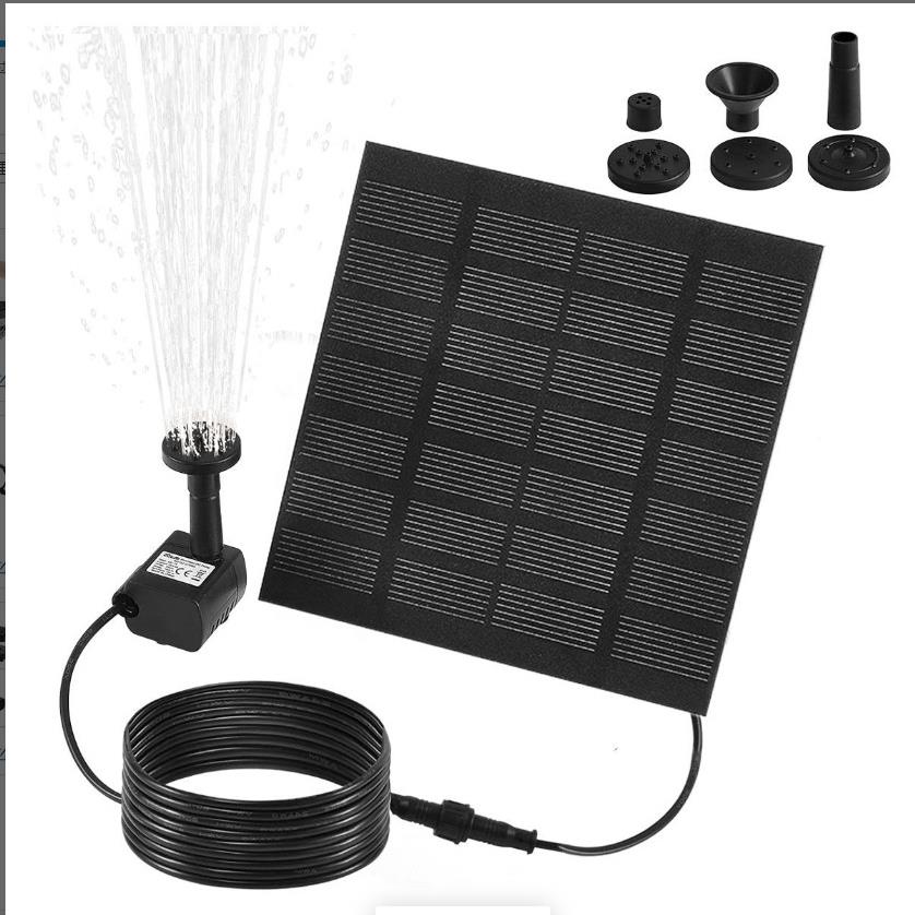 🌿☀️ Fuente solar para estanque de jardín: con múltiples boquillas, no requiere electricidad.