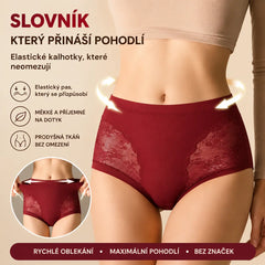 【5dílná sada】【40-80 kg】Dámské vysoce elastické bezešvé krajkové kalhotky pro kontrolu bříška, tvarování a zpevnění zadečku – jeden kus od každé barvy