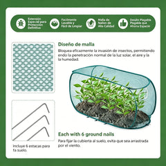 🌿☀️ Cubierta plegable de sombra para plantas – protección UV, malla anti-insectos y anti-pájaros para huerto, tejido transpirable y montaje sencillo 🛡️