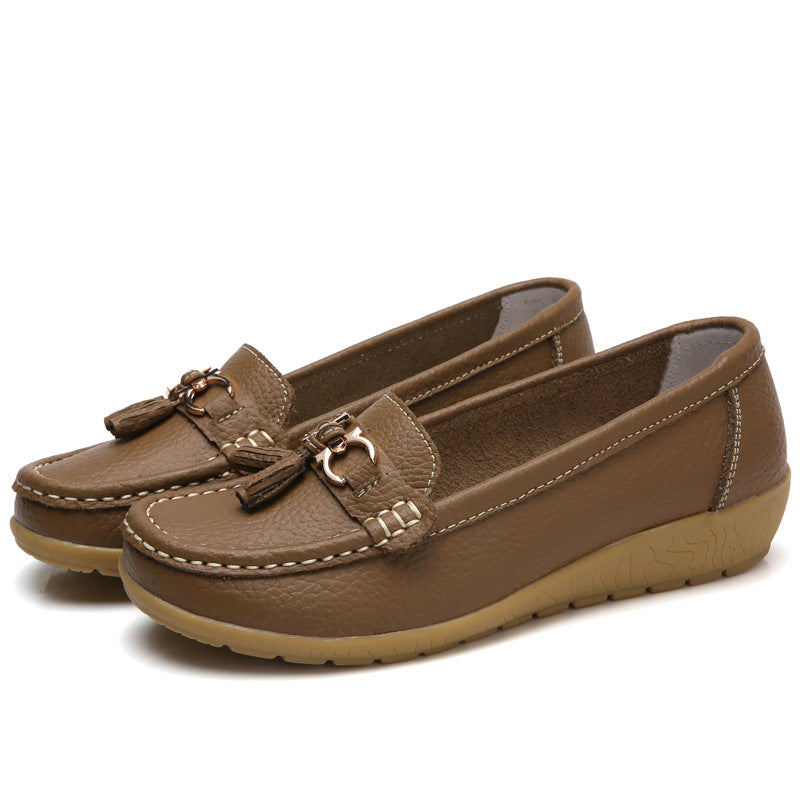 😍🔥【35-44】 Zapatos de cuero para mujer de moda primavera-verano 2025 nuevos