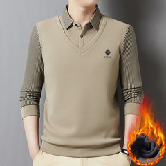 🔥【M-4XL】Top cálido todo en uno de dos piezas de cachemir premium para hombre