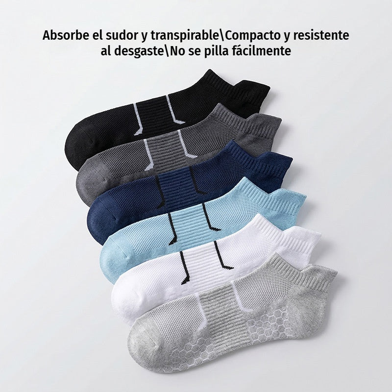 🧦12 Pares de calcetines de algodón para hombre – Tobilleros ligeros, absorbentes y súper transpirables ☀️💨