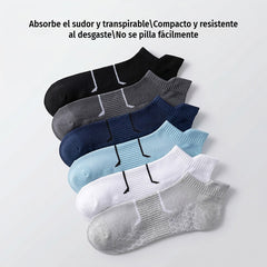 🧦12 Pares de calcetines de algodón para hombre – Tobilleros ligeros, absorbentes y súper transpirables ☀️💨