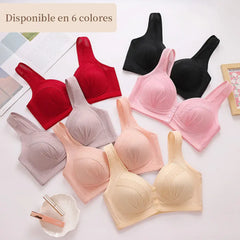 👙【Juego de 3 piezas】✨ Sujetador de Tirantes Sin Aros con Cierre Delantero – Sin Costuras, Efecto Elevador y Estilo Espalda Bonita para Mujer🌸