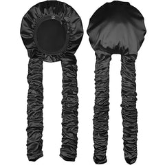 🎀🌙 Gorro de Satén para Dormir con Ondas Sin Calor, Turbante Nocturno Protector para Rizos, Reduce el Encrespamiento y Mantiene la Hidratación ✨