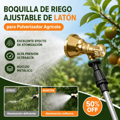 💦Boquilla de Riego Ajustable de Latón para Pulverizador Agrícola 🌾