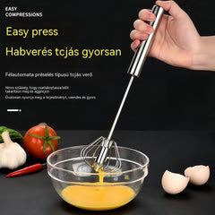 【3 darabos készlet】Rozsdamentes acél félautomata tojáshabverő