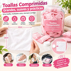 【200 piezas】toallas desechables, toallas faciales comprimidas portátiles