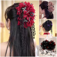 🔥✨【Compre uno y llévese otro gratis】【🌺2026 nuevos accesorios para el cabello】Pasador de pelo con cuentas de encaje floral