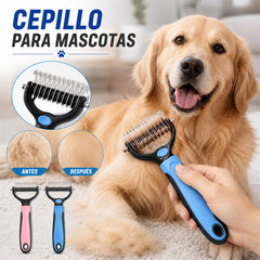 🐶【Compre 1 y obtenga 1 gratis，2 piezas】Cepillo de doble cara para el aseo de mascotas y la eliminación de pelo