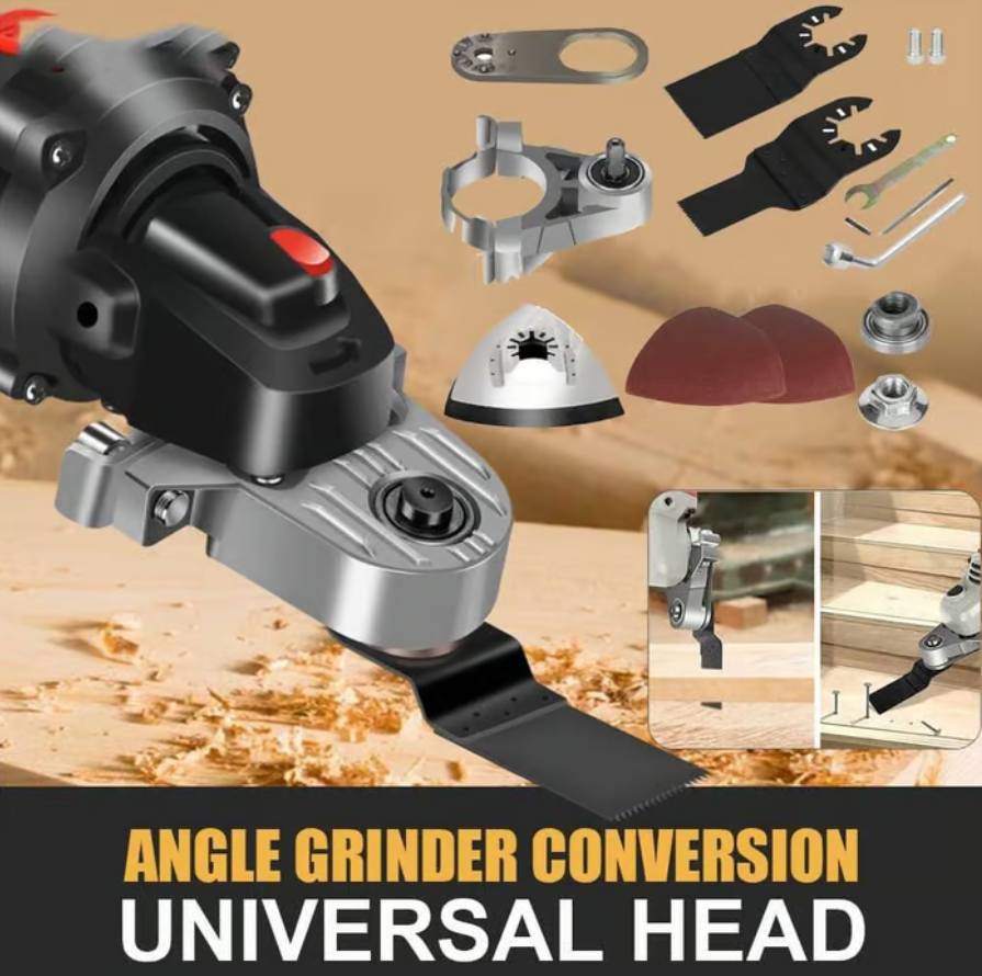 🔥Oferta  2025🎁🎁Conjunto convertidor de amoladora angular, adaptador de cabezal universal, convertidor de amoladora angular de acero al carbono a herramienta múltiple🔥🔥