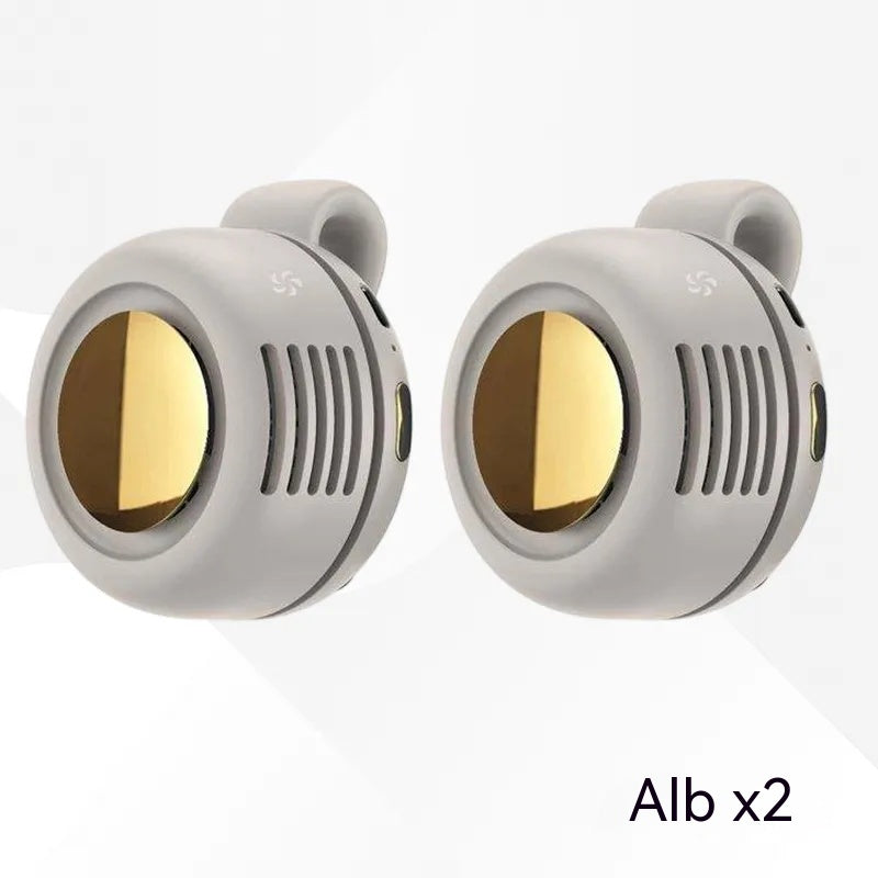 【2 unidades】Mini ventilador portátil con pinza para ropa, rotación ajustable de 360°, refrigeración ultrasilenciosa, flujo de aire natural y saludable, recargable por USB