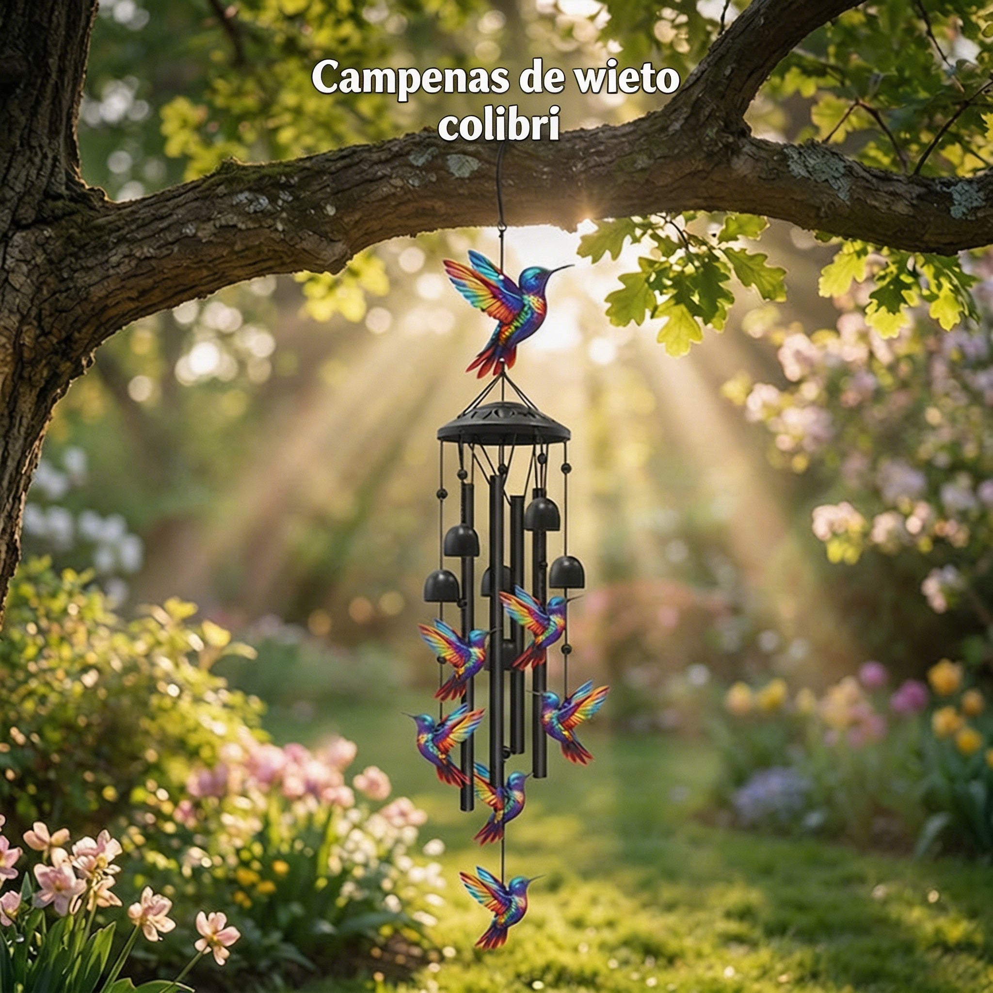 🕊️🔔 ¡OFERTA FLASH 50%! Carillón de Viento Vintage de Metal para Jardín – Aluminio Anodizado, Sonido Apacible, Resistente a la Intemperie, Ideal para Terraza y Balcón 🌿