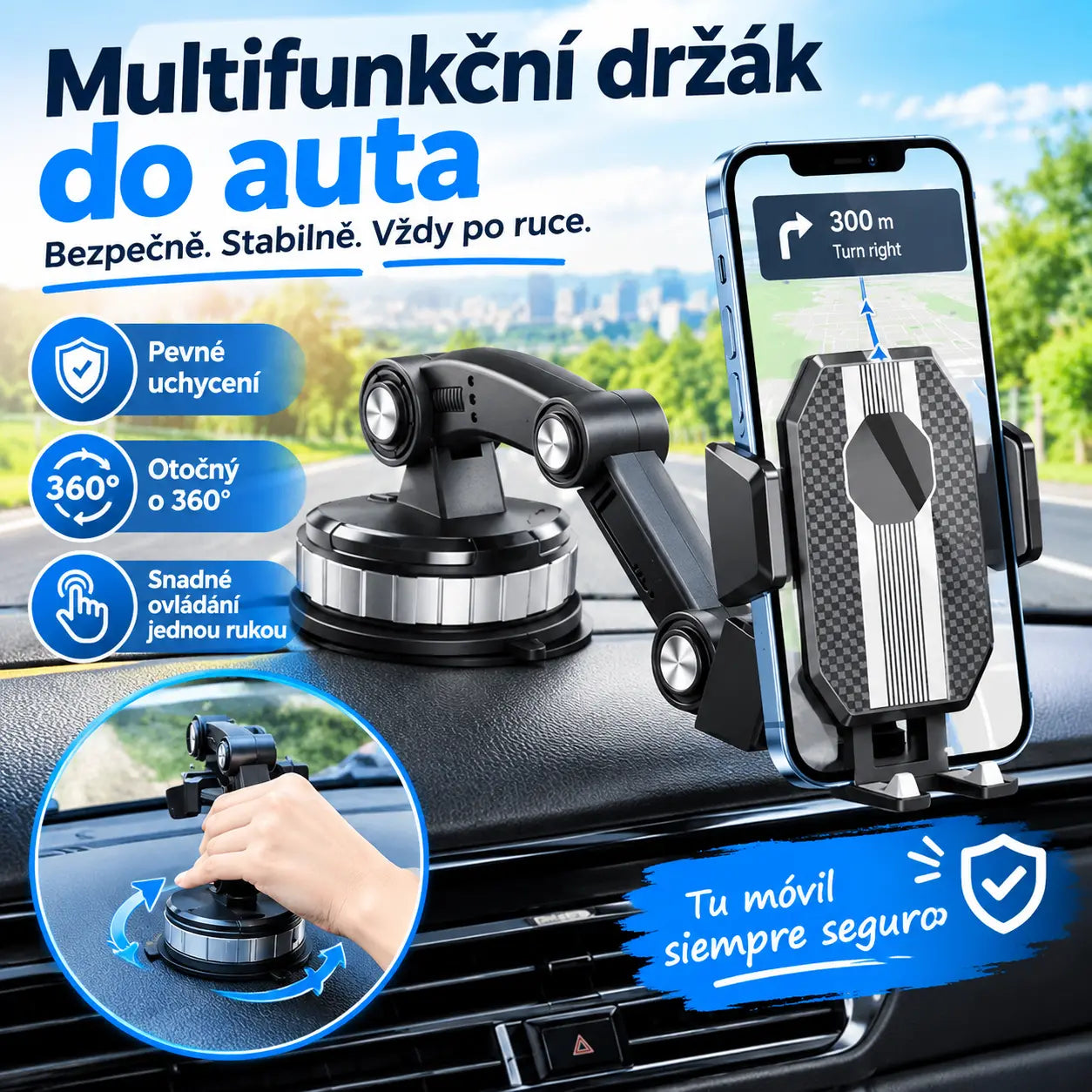 💥Sleva 50 %, posledních 100 kusů! 🚗Multifunkční držák na telefon do auta, maximální nosnost 5 kg!