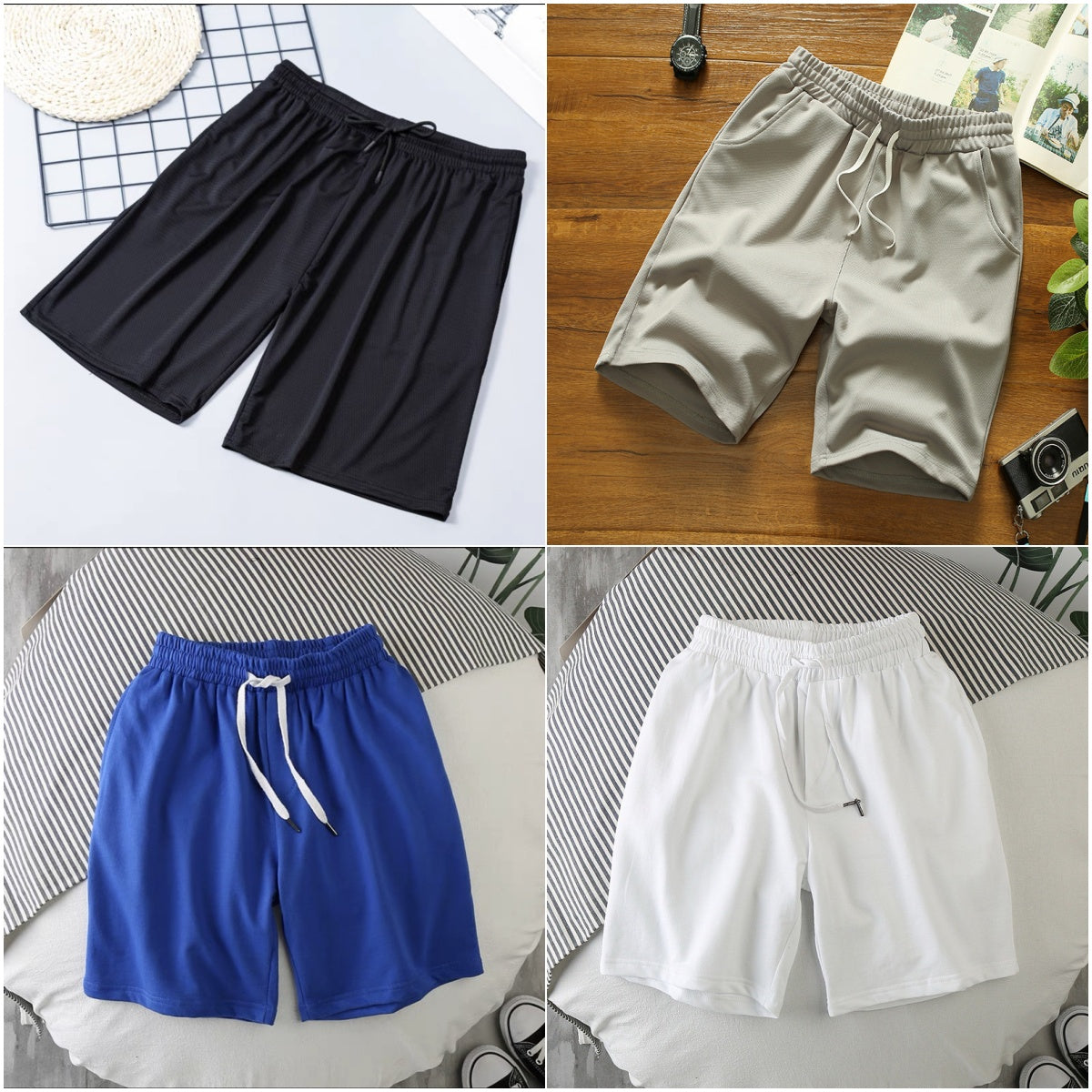 😎【4 piezas】Nuevos pantalones cortos holgados, transpirables y de secado rápido 2025