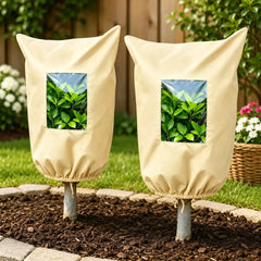 ⏳【Juego de 3 piezas】🌱 Imprescindible para el jardín en invierno | Funda protectora contra heladas: cubierta transpirable y reutilizable para arbustos, macetas y árboles jóvenes.