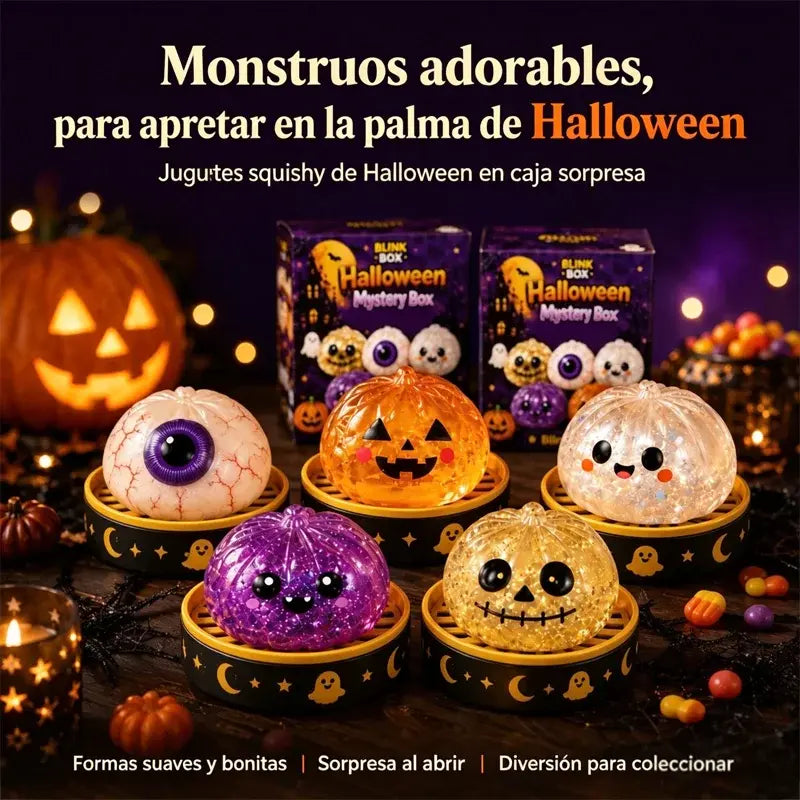 🎃【¡Compra 1 y llévate 1 gratis!】2 unidades a 25 euros💀 Baozi Fantasma Squishy Anti-Estrés – Juguete de Halloween para Apretar, Aliviar la Ansiedad y Relajarse 🧘