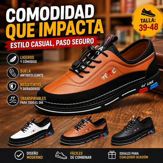 💯🔥【39-48】Los zapatos de negocios casuales para hombre están hechos de cuero impermeable y resistente a las manchas con una suela suave para un uso cómodo.