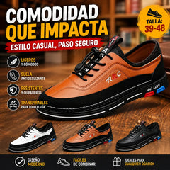 💯🔥【39-48】Los zapatos de negocios casuales para hombre están hechos de cuero impermeable y resistente a las manchas con una suela suave para un uso cómodo.
