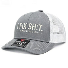 🧢 OFERTA ESPECIAL: ¡50% DE DESCUENTO EN TODAS LAS GORRAS! ✨ Gorra de camionero con bordado "I Fix Shit" – Malla transpirable, protección solar y ajustable 🛠️