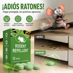 🌿✨ Bolas repelentes naturales para ratas – Repelente de ratas con aceite de menta y limón (12 bolas)