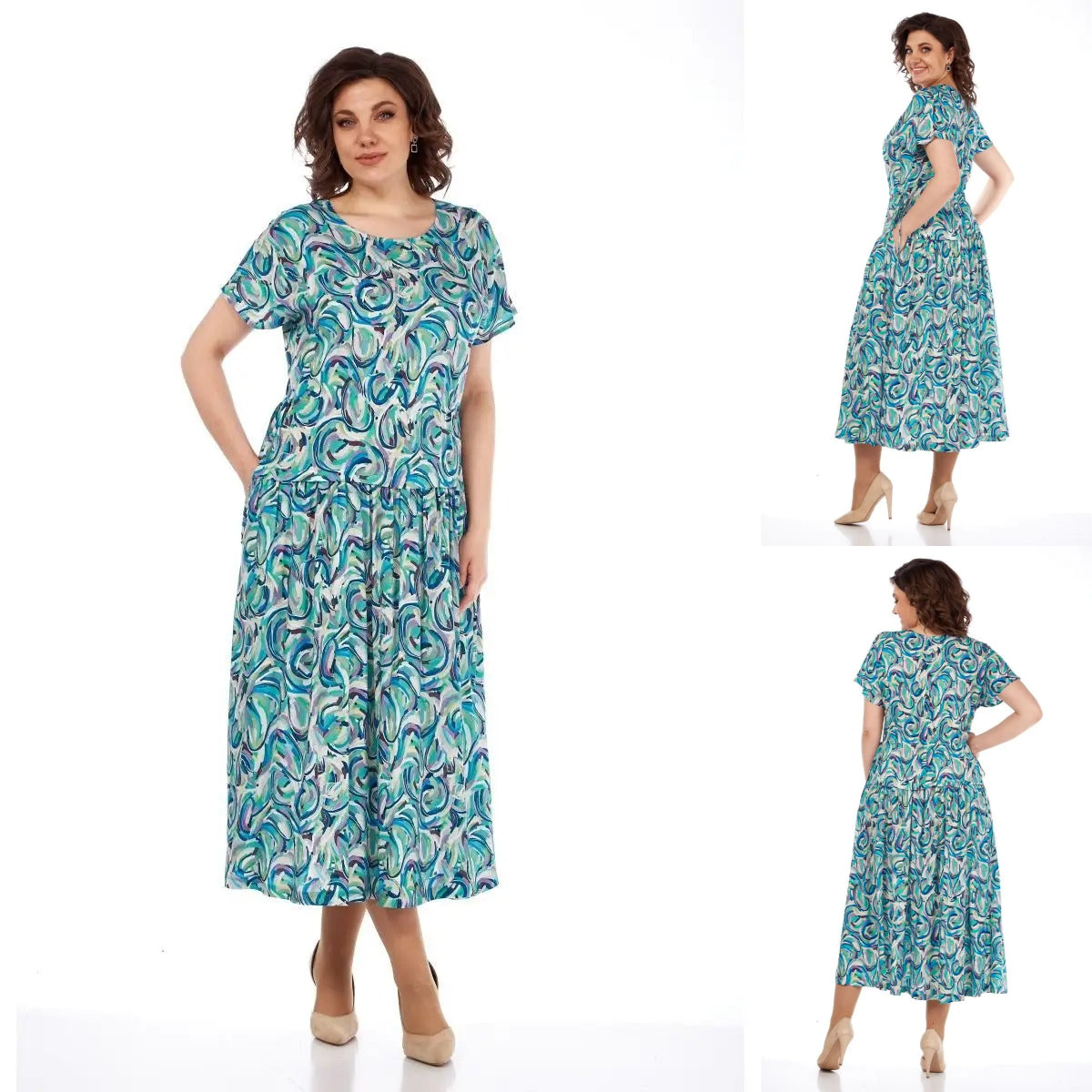 【🔥Gran oferta】👗🌺【34-60】Vestido de verano de gasa estampado