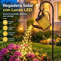 💐🔥【Hervidor pequeño + soporte】Lámpara solar de tetera para decoración de jardín