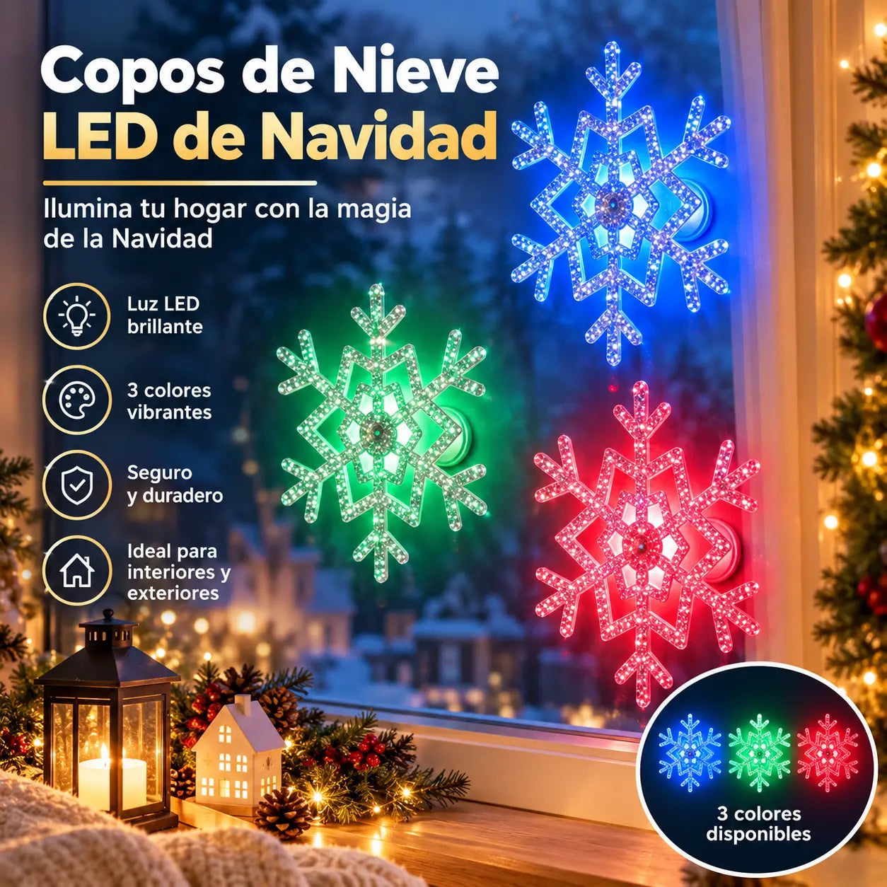❄️🎄¡50% de descuento! Adhesivos de pared con forma de copo de nieve que brillan en la oscuridad: una decoración mágica que resplandece por la noche ✨🏠