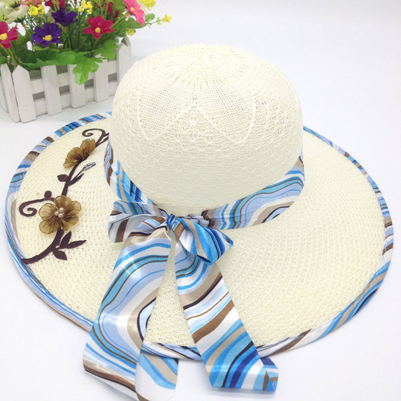 🔥¡Disfruta de un 50% de descuento!🌞👒 Sombrero plegable de ala ancha para mujer con protección solar.