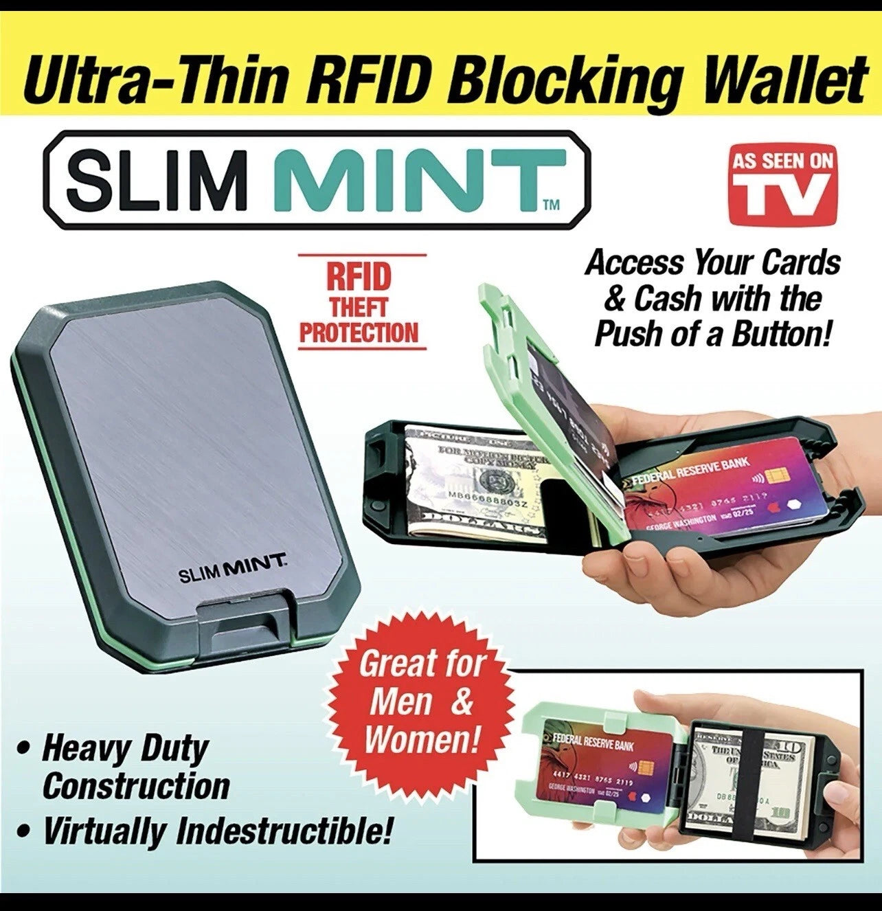 🔥Cartera inteligente antirrobo RFID: diseño elegante, ligero y seguro para tus tarjetas y efectivo