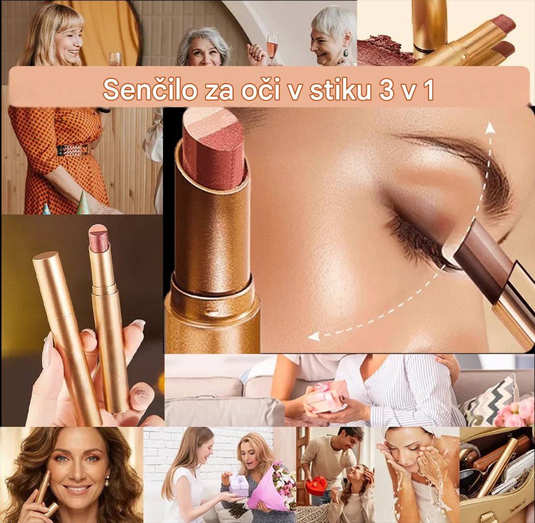 🔥【Kupite 1, dobite 1 gratis】 ✨Senčilo za oči v stiku 3 v 1 – takojšen lesk, lifting in dolgotrajna obstojnost 💄