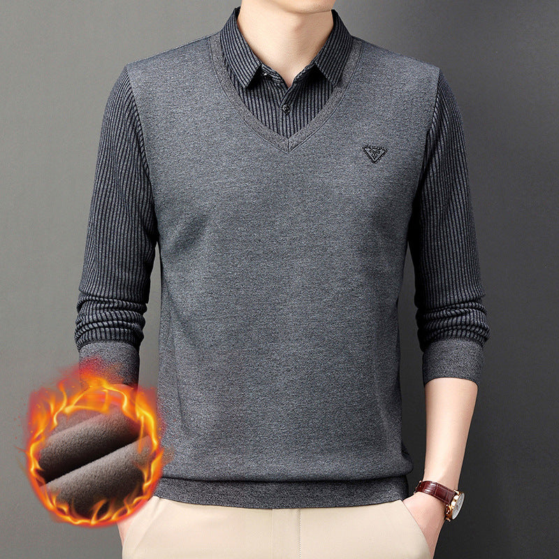 🔥🔥🔥【Especiales de otoño】【M-4XL】🔥Top cálido de dos piezas todo en uno de cachemira premium para hombre