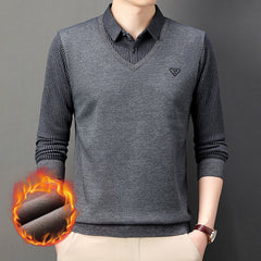 🔥🔥🔥【Especiales de otoño】【M-4XL】🔥Top cálido de dos piezas todo en uno de cachemira premium para hombre