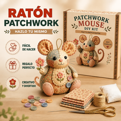 💥⏰50% de descuento🧵 Exquisito kit de costura DIY para ratón de patchwork