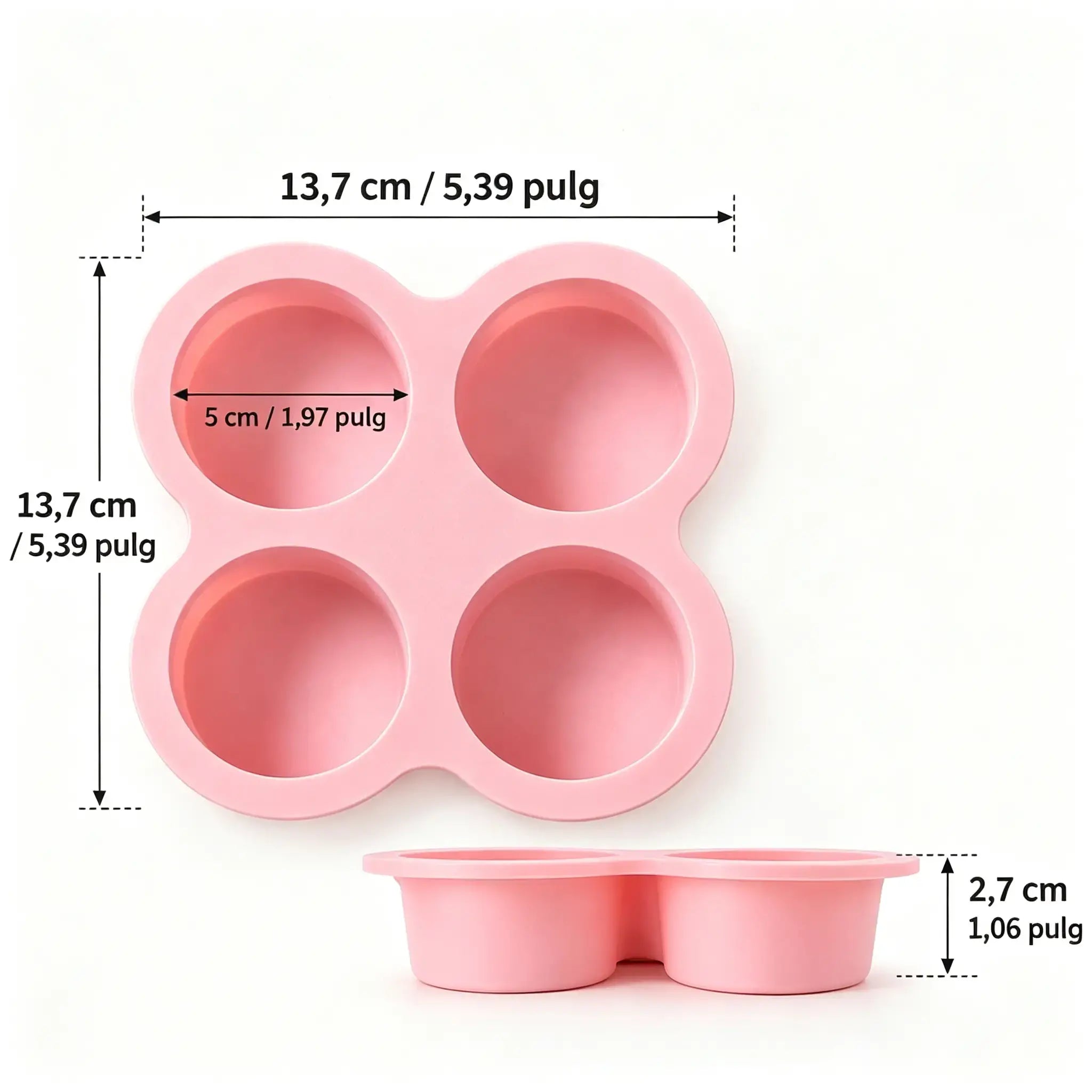 🧁【Compra uno y llévate otro gratis】✨ Moldes de silicona de grado alimenticio para hornear | DIY Chocolate, Flan y Mousse | Antiadherente y Fácil Desmolde 🍮