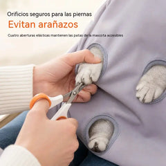🐕1 piezas 26 euro🐈Delantal para mimar mascotas (resistente al pelo) con aberturas para las piernas, ideal para sostener gatos🥻